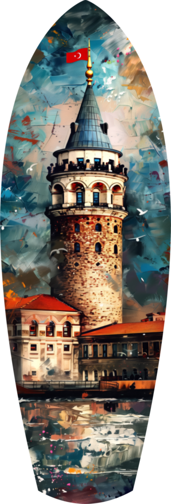 Galata Tower Glass Wall Art