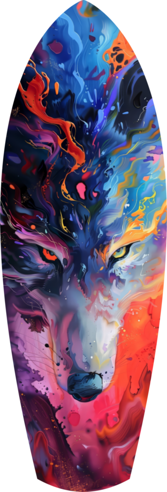 Alone Wolf V1 Glass Wall Art