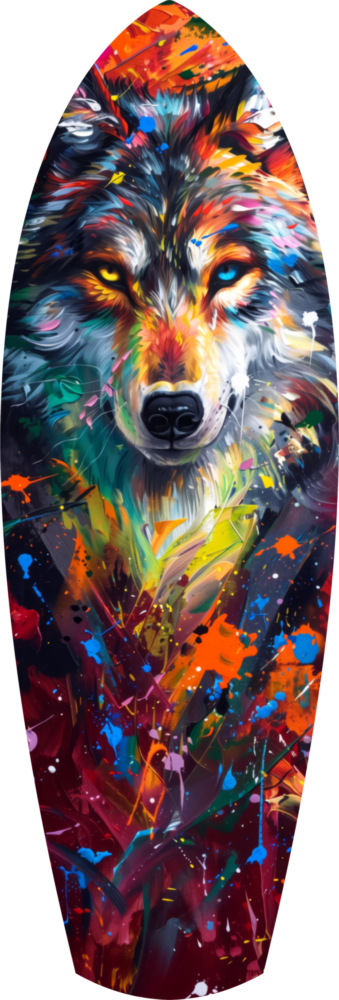 Alone Wolf V3 Glass Wall Art