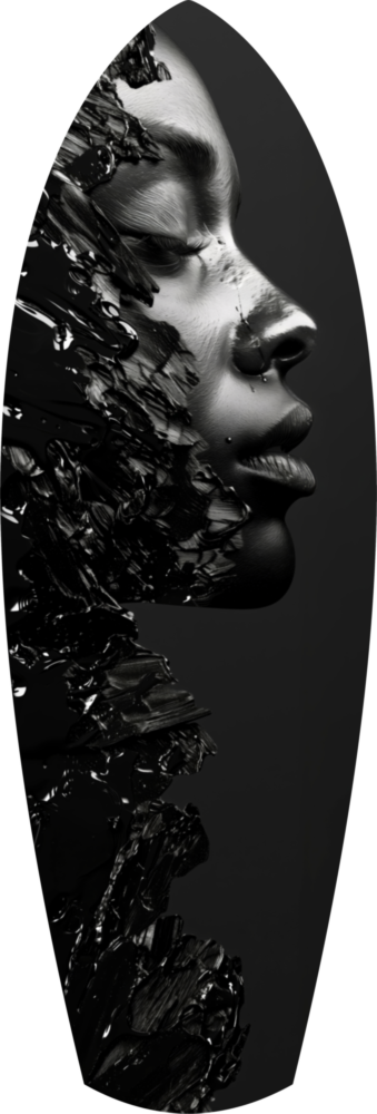 Graphite Glass Wall Art