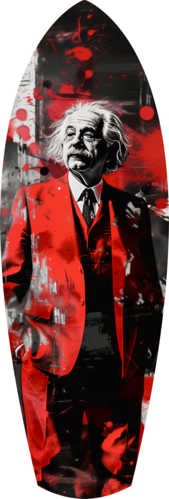 Einstein Mood V2 Glass Wall Art