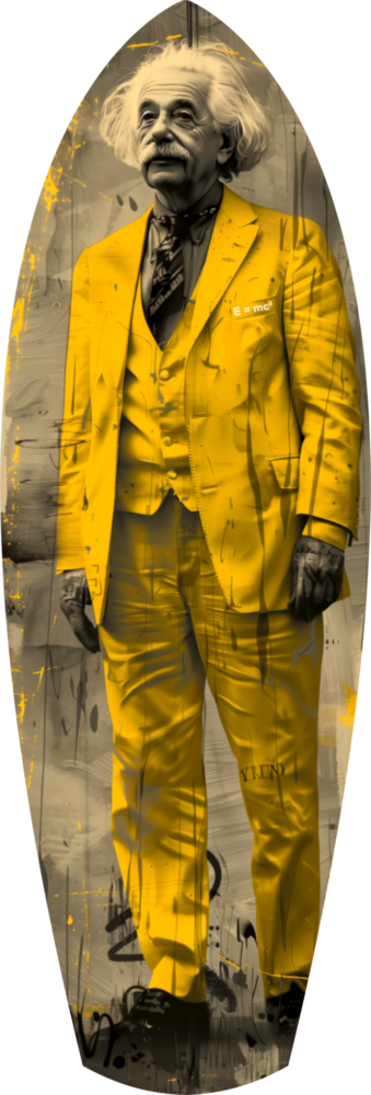 Einstein Standing Glass Wall Art