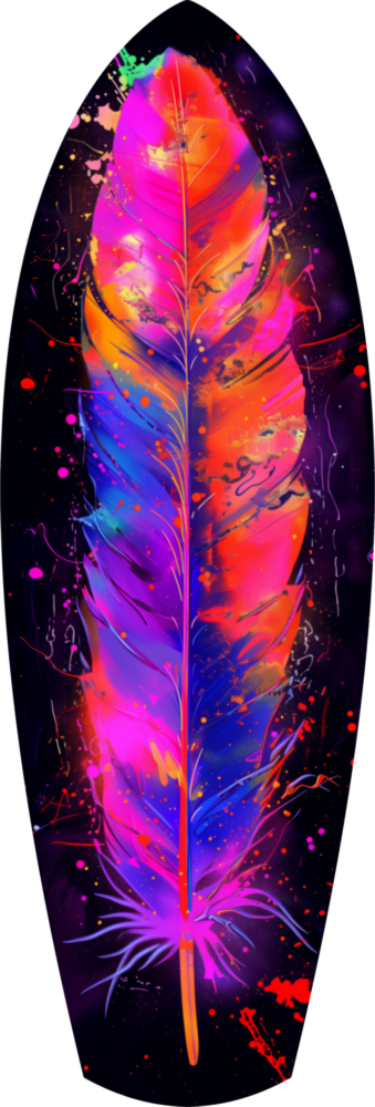 Colorful Feather Glass Wall Art