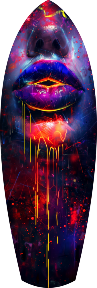 Colorful Lips V10 Glass Wall Art