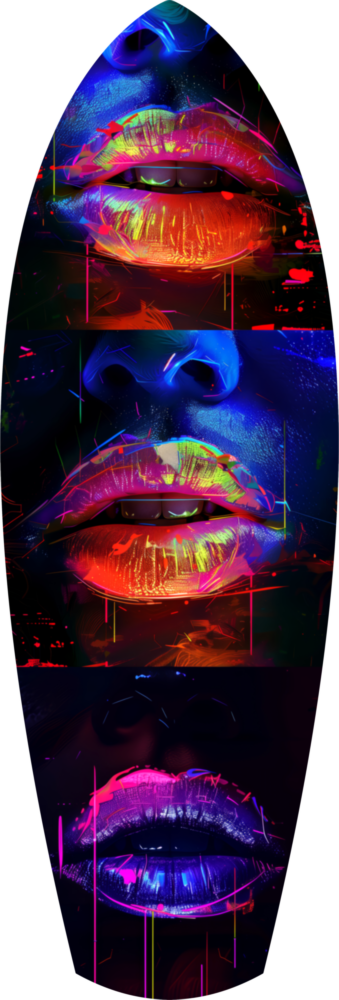 Colorful Lips V12 Glass Wall Art