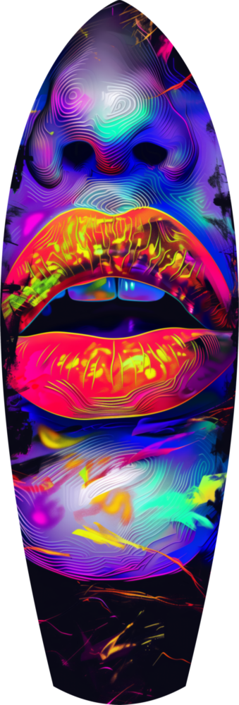 Colorful Lips V18 Glass Wall Art