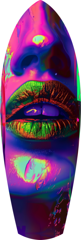 Colorful Lips V19 Glass Wall Art