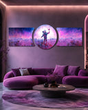 Astronaut and Butterfly Pink Dream 3 Piece Glass Wall Art
