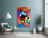 Mickey in the World of Brands Glass Wall Art || Designer Collection