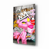 The Pink Panther's City States Glass Wall Art || Designer Collection