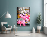 The Pink Panther's City States Glass Wall Art || Designer Collection