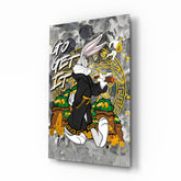 Bugs Bunny: The Game of Wealth Glass Wall Art || Designer Collection