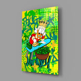 Scrooge McDuck: The Golden Throne Glass Wall Art || Designer Collection