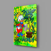 Scrooge McDuck: The Golden Throne Glass Wall Art || Designer Collection