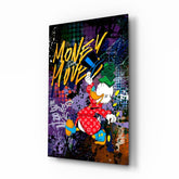 MONEY MOVE: Luxury Duck Glass Wall Art || Designer Collection