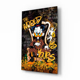 Owner of the World: Urban Billionaire Glass Wall Art || Designer Collection