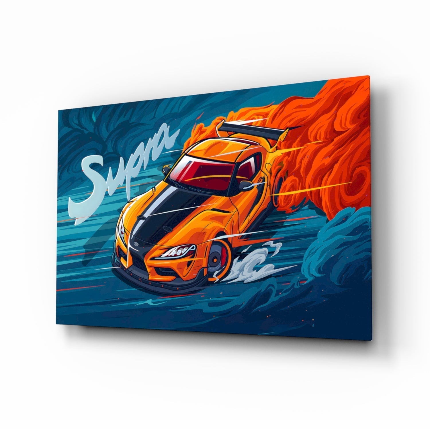 Supra Blazing Speed Glass Wall Art || Designer Collection