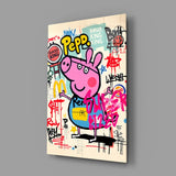 Urban Peppa Glass Wall Art || Designer Collection