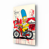 Homer's Street Art Glass Wall Art || Designer Collection