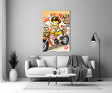 Biker Homer Gulf Style Glass Wall Art || Designer Collection