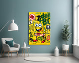 Crypto SpongeBob Glass Wall Art || Designer Collection