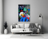 The Luxury Rebel Scrooge Glass Wall Art || Designer Collection