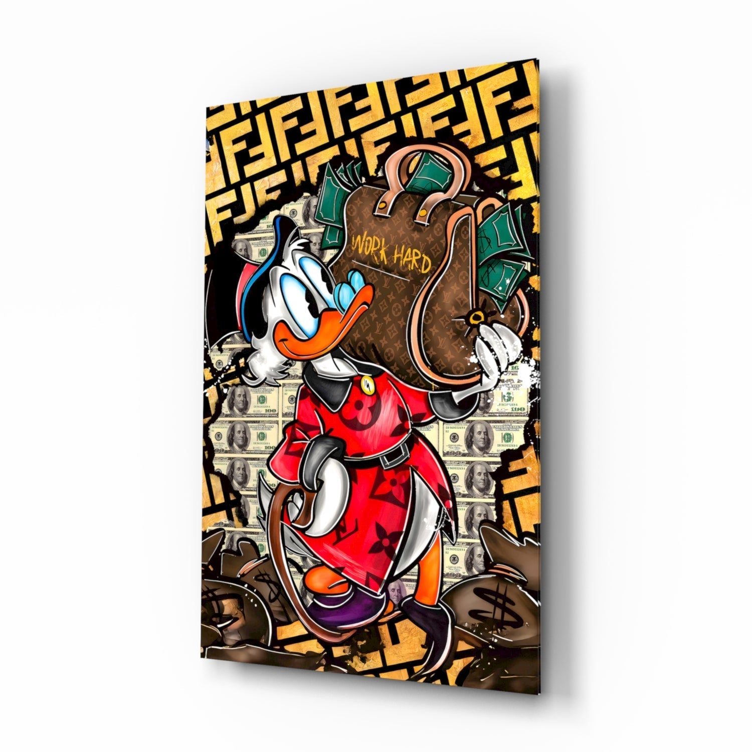 Unpretentious Luxury and Labor Glass Wall Art || Designer Collection