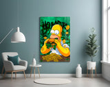 Homer The Taste of Greed Glass Wall Art || Designer Collection