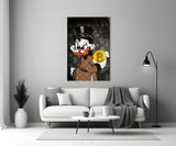 Crypto Rich Scoundrel Glass Wall Art || Designer Collection