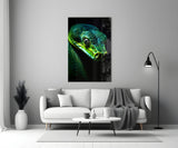 Emerald Green Viper Glass Wall Art || Designer Collection