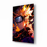 Naruto Flame Energy Glass Wall Art || Designer Collection