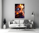 Naruto Flame Energy Glass Wall Art || Designer Collection