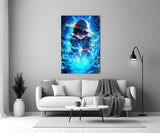Luffy Blue Lightning Glass Wall Art || Designer Collection