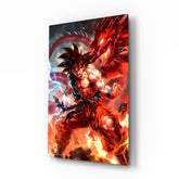 Goku Dragon Power Glass Wall Art || Designer Collection