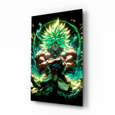 Legendary Super Saiyan Broly Glass Wall Art || Designer Collection