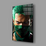 Swordsman Zoro Glass Wall Art || Designer Collection