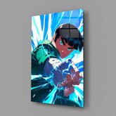 Fist Power Rock Lee Glass Wall Art || Designer Collection