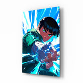 Fist Power Rock Lee Glass Wall Art || Designer Collection