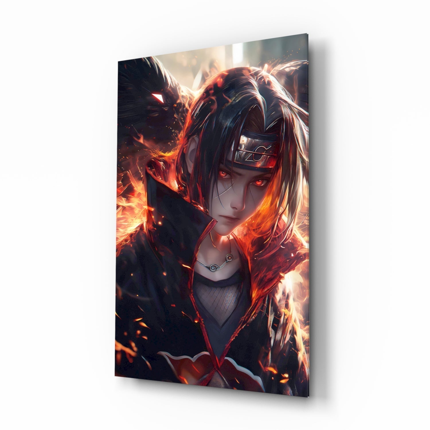 Itachi and Susanoo's Shadow Glass Wall Art || Designer Collection