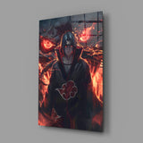 Akatsuki Itachi Glass Wall Art || Designer Collection
