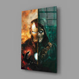 Iron Man and Doctor Doom: A War of Opposites Glass Wall Art || Designer Collection