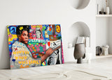 Banksy's Basquiat Glass Wall Art || Designer Collection