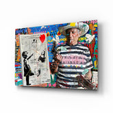 Banksy's Picasso Glass Wall Art || Designer Collection