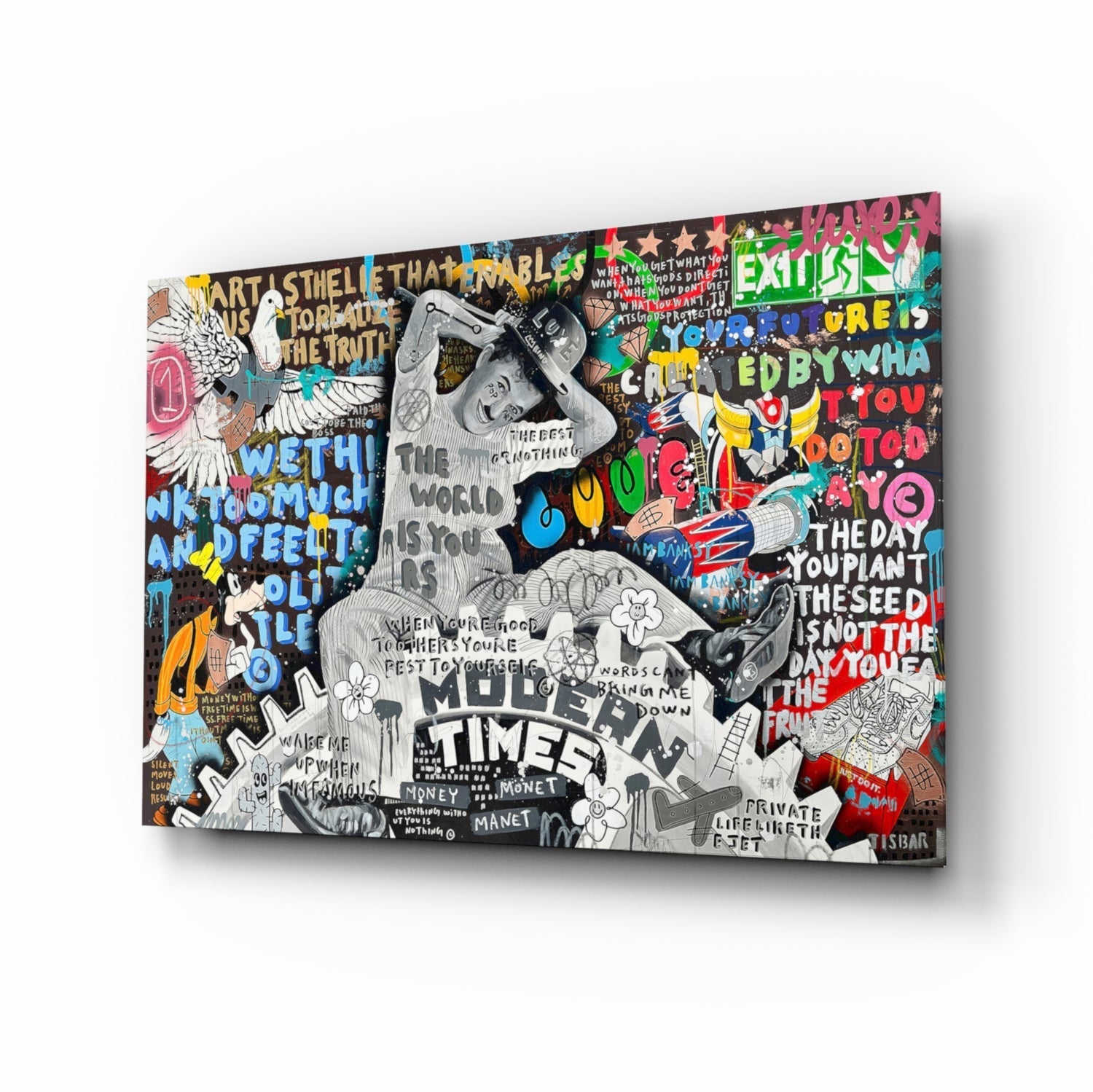 Modern Times Glass Wall Art || Designer Collection