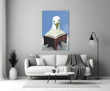 Wise Seagull Glass Wall Art || Designer Collection