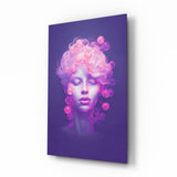 Pink Bubbles Glass Wall Art || Designer Collection