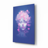 Pink Bubbles Glass Wall Art || Designer Collection