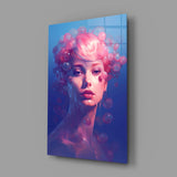 Pink Bubbles Glass Wall Art || Designer Collection