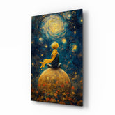 The Little Prince: Starry Night Glass Wall Art || Designer Collection