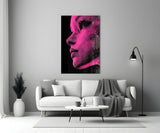 Pink with Dots Glass Wall Art || Designer Collection